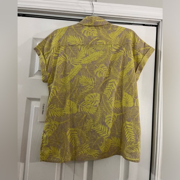 🔥3/$15🔥 NWT Calvin Klein Linen Top - Picture 5 of 5